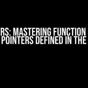 C Pointers: Mastering Function Returns with Pointers Defined in the Body