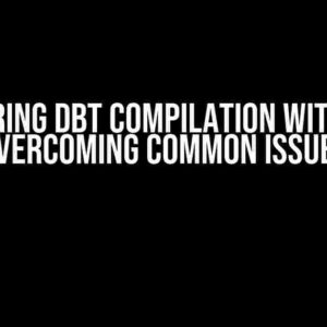 Mastering DBT Compilation with Jinja: Overcoming Common Issues