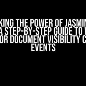 Unlocking the Power of Jasmine Unit Tests: A Step-by-Step Guide to Writing Tests for Document Visibility Changed Events