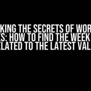 Unlocking the Secrets of Workload Matrices: How to Find the Week Number Related to the Latest Value